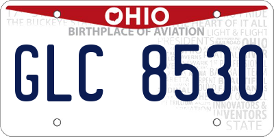 OH license plate GLC8530