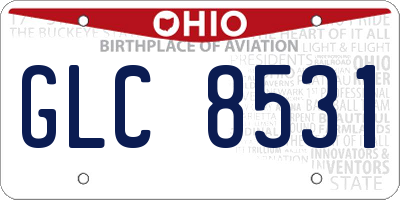 OH license plate GLC8531