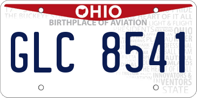 OH license plate GLC8541