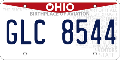 OH license plate GLC8544