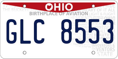 OH license plate GLC8553