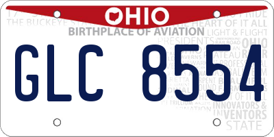 OH license plate GLC8554