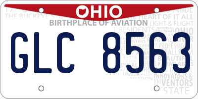OH license plate GLC8563