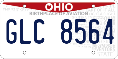OH license plate GLC8564