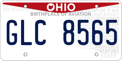 OH license plate GLC8565