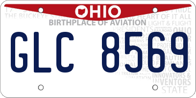 OH license plate GLC8569