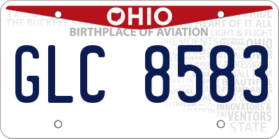 OH license plate GLC8583