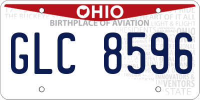 OH license plate GLC8596