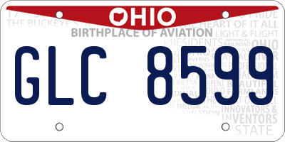 OH license plate GLC8599