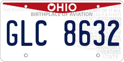 OH license plate GLC8632