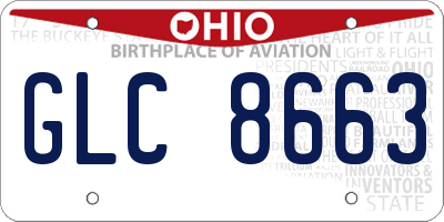 OH license plate GLC8663