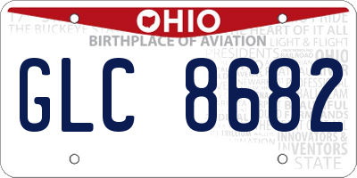 OH license plate GLC8682