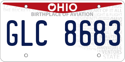 OH license plate GLC8683