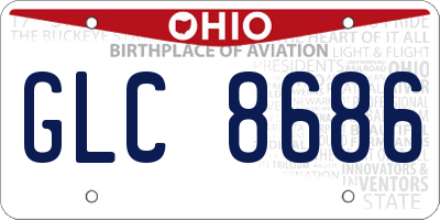 OH license plate GLC8686