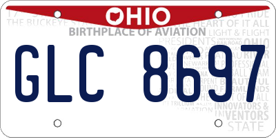 OH license plate GLC8697