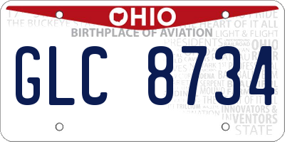 OH license plate GLC8734