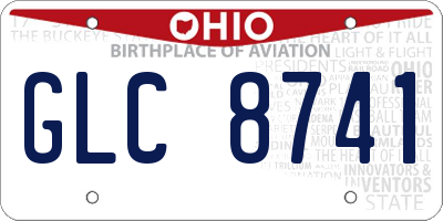 OH license plate GLC8741