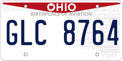 OH license plate GLC8764