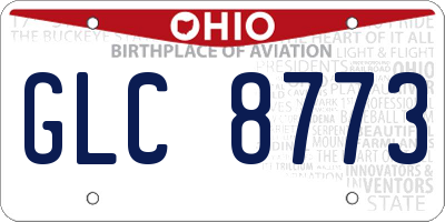 OH license plate GLC8773