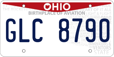 OH license plate GLC8790