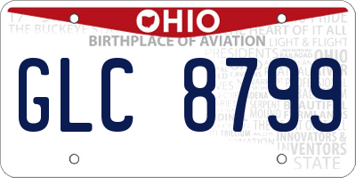 OH license plate GLC8799