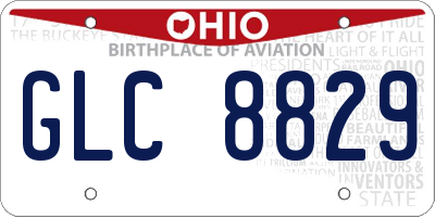 OH license plate GLC8829