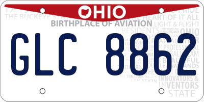 OH license plate GLC8862