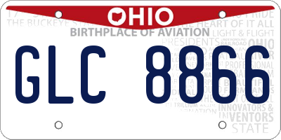 OH license plate GLC8866