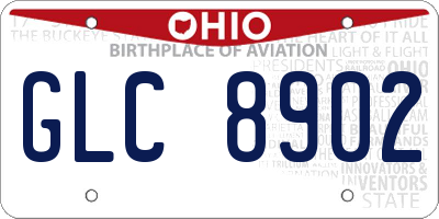 OH license plate GLC8902
