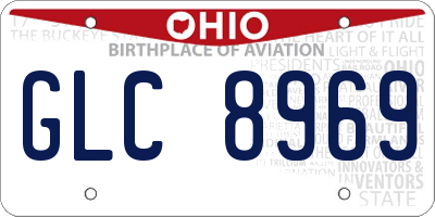 OH license plate GLC8969