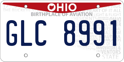 OH license plate GLC8991