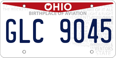 OH license plate GLC9045