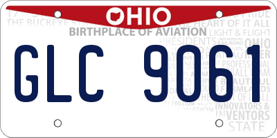 OH license plate GLC9061