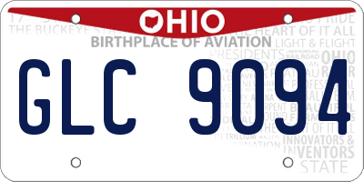 OH license plate GLC9094