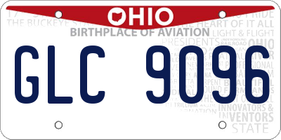 OH license plate GLC9096