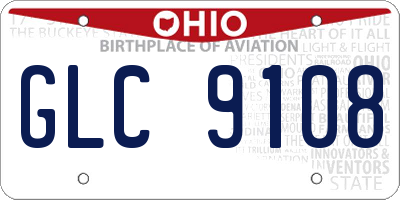 OH license plate GLC9108