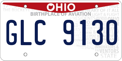 OH license plate GLC9130