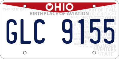 OH license plate GLC9155