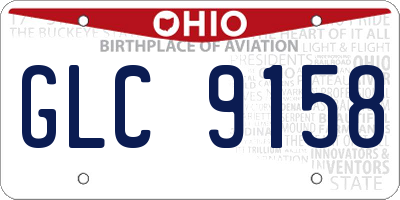 OH license plate GLC9158