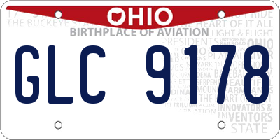 OH license plate GLC9178