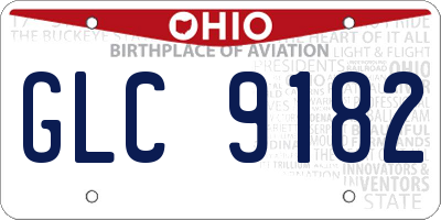 OH license plate GLC9182