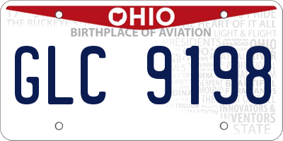 OH license plate GLC9198
