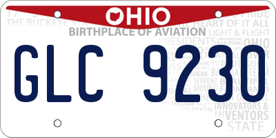 OH license plate GLC9230