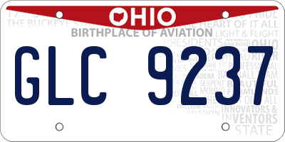 OH license plate GLC9237