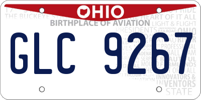OH license plate GLC9267