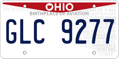 OH license plate GLC9277