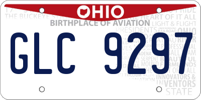 OH license plate GLC9297