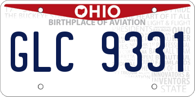 OH license plate GLC9331