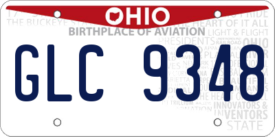 OH license plate GLC9348