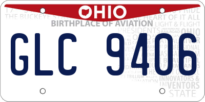 OH license plate GLC9406